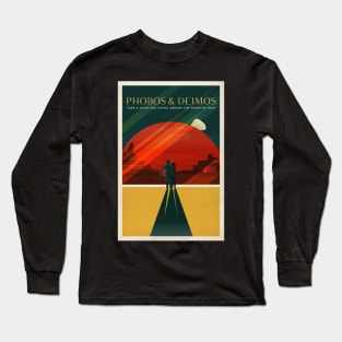 Mars tourism poster for Phobos and Deimos Long Sleeve T-Shirt